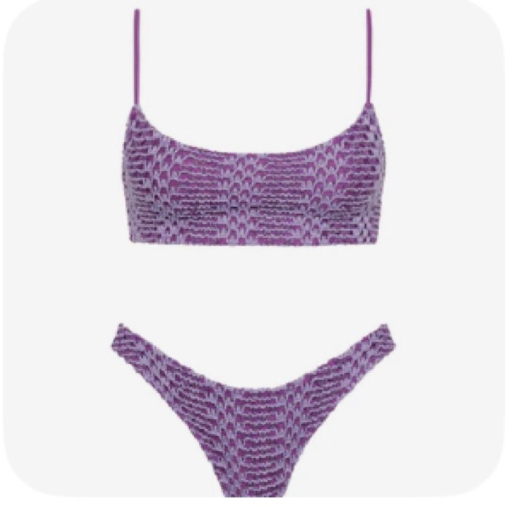 Triangl Swimwear Purple Textured Bikini